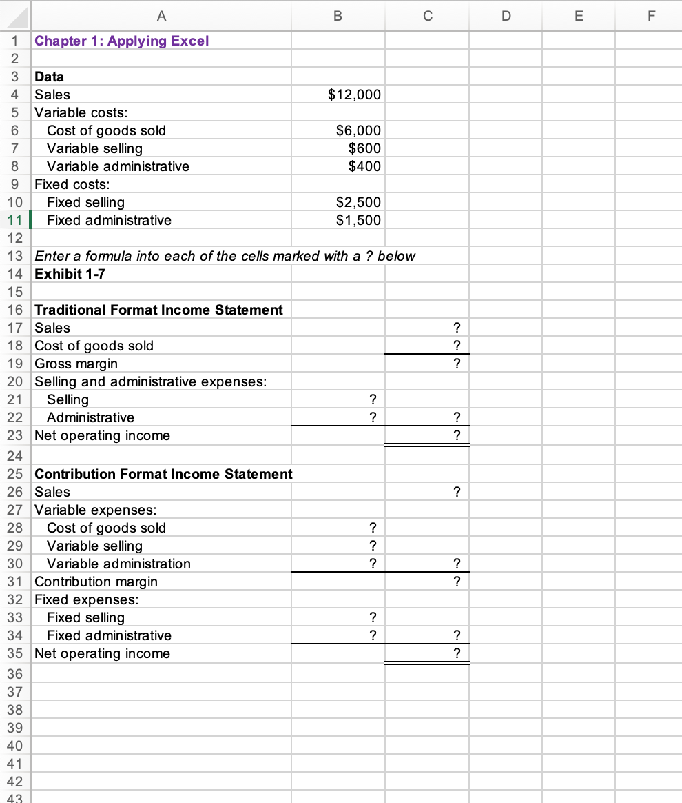 Solved Required information The Chapter 1 Form worksheet is | Chegg.com