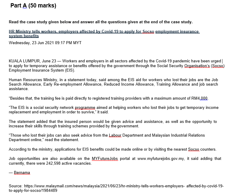 Solved Part A 50 Marks Read The Case Study Given Below And Chegg Com