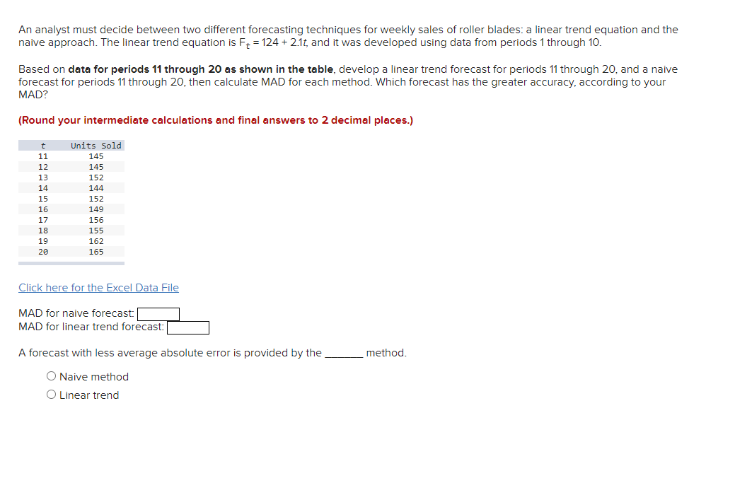 Solved An analyst must decide between two different | Chegg.com