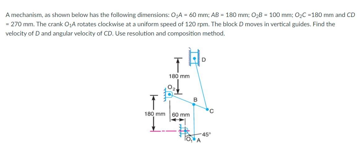 A mechanism, as shown below has the following | Chegg.com