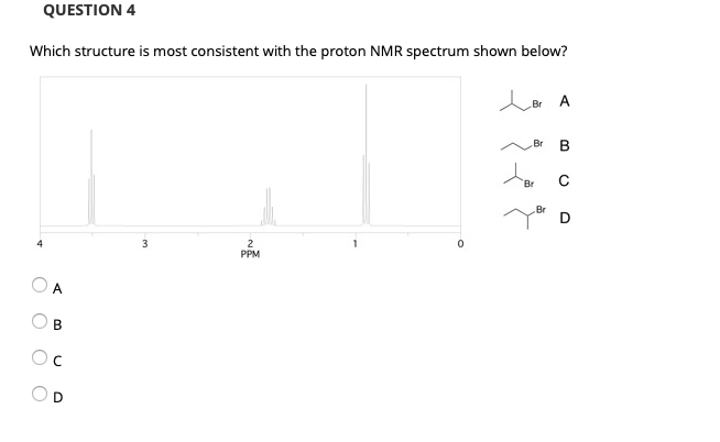 Solved QUESTION 4 Which structure is most consistent with | Chegg.com