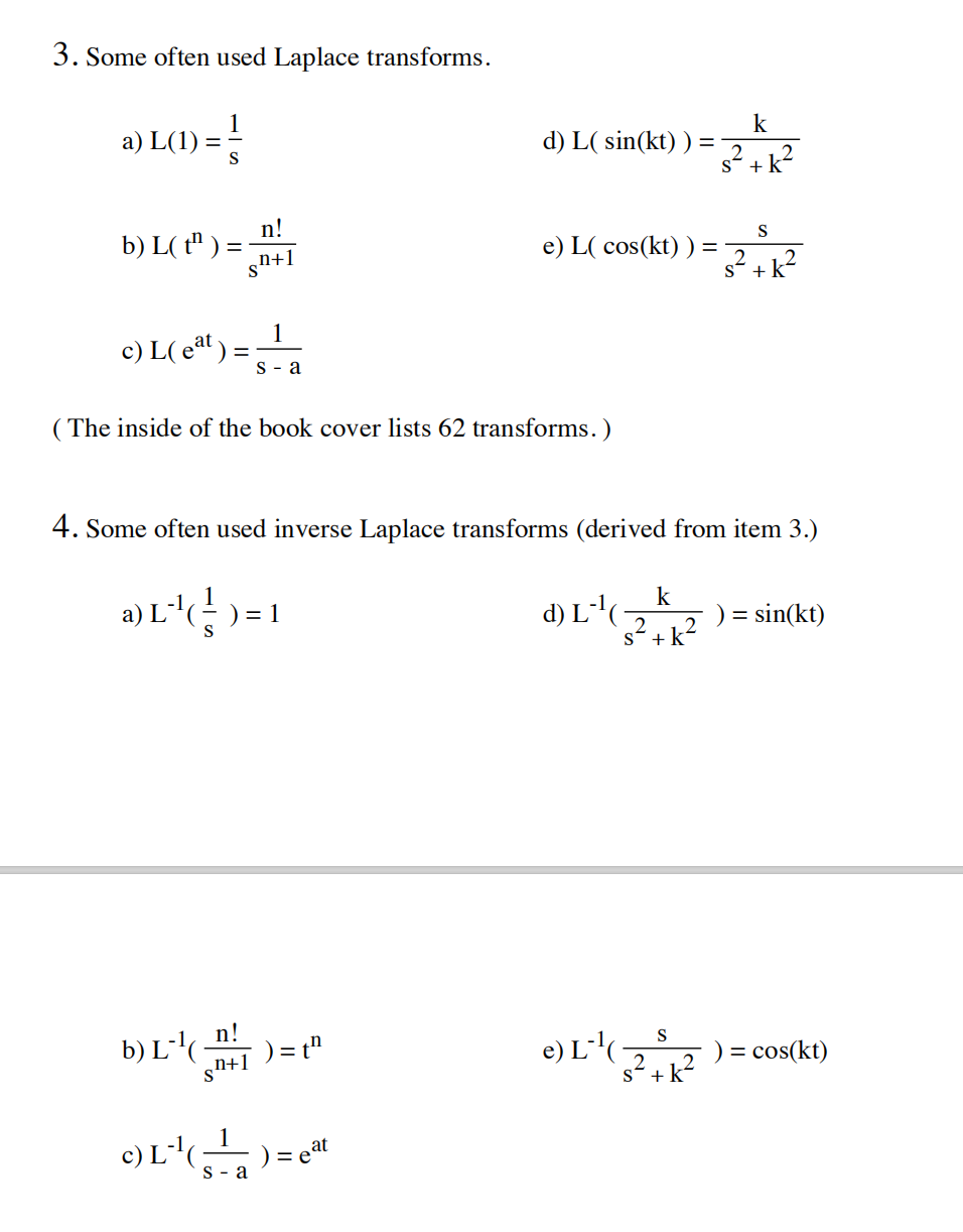 Solved 2 Find L F T Or L 1 F S As Required Using T Chegg Com
