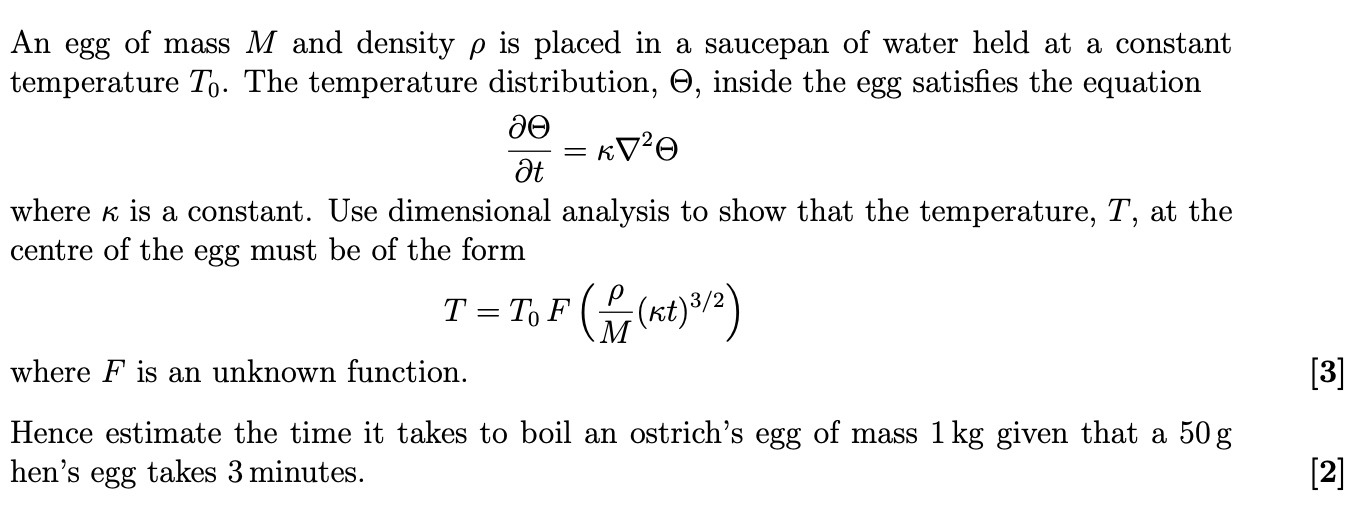 Solved An egg of mass M and density p is placed in a | Chegg.com