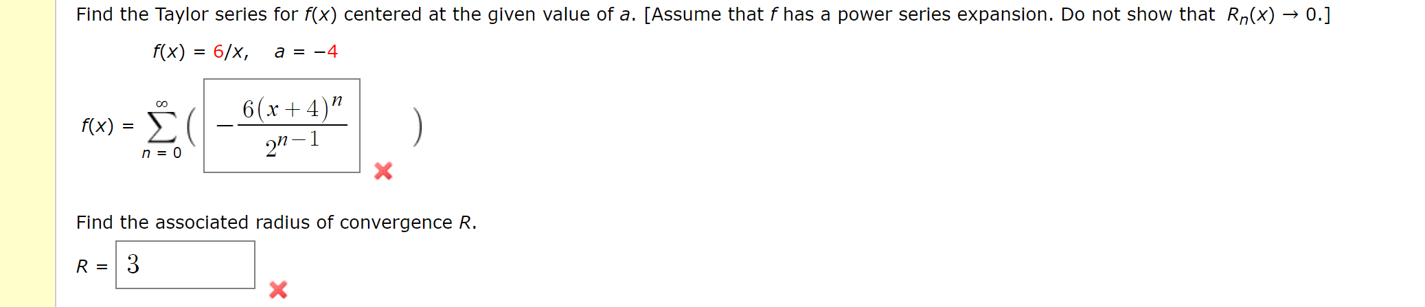 Solved Find the Taylor series for f(x) centered at the given | Chegg.com