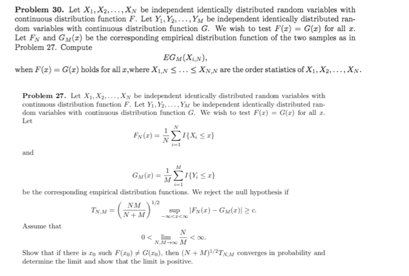 Solved Problem 30. Let X1, X2,...,Xn Be Independent | Chegg.com