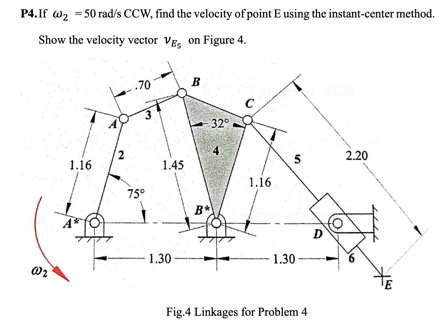 solved-p4-if-2-50rad-sccw-find-the-velocity-of-point-e-chegg