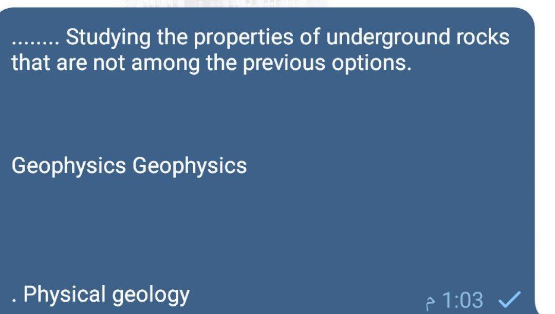 Solved ...... Studying the properties of underground rocks | Chegg.com