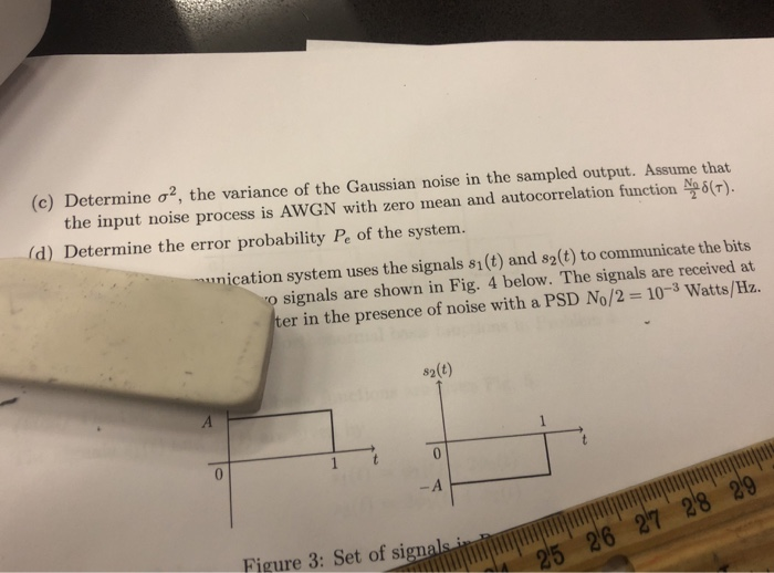Solved A digital communication system uses the signals si(t) | Chegg.com