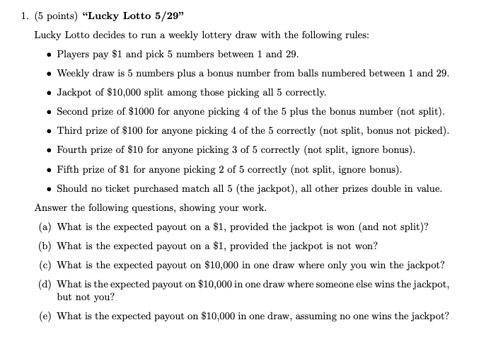 Lotto deals lucky 5