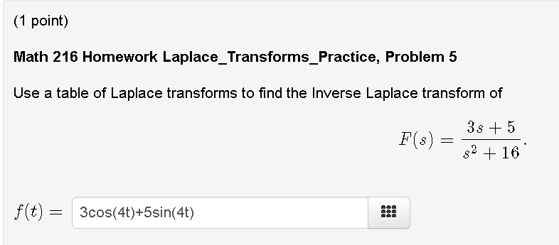 Solved (1 Point) Math 216 Homework | Chegg.com