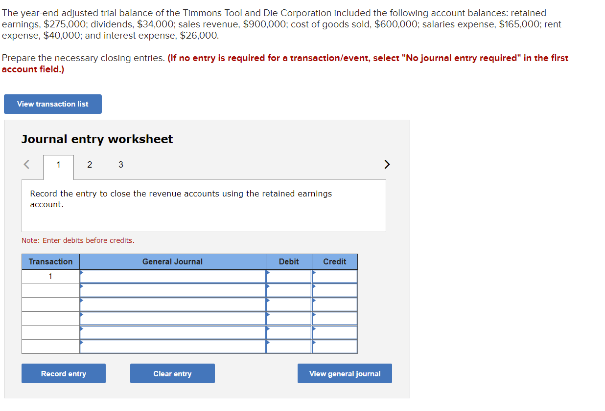 solved-the-year-end-adjusted-trial-balance-of-the-timmons-chegg