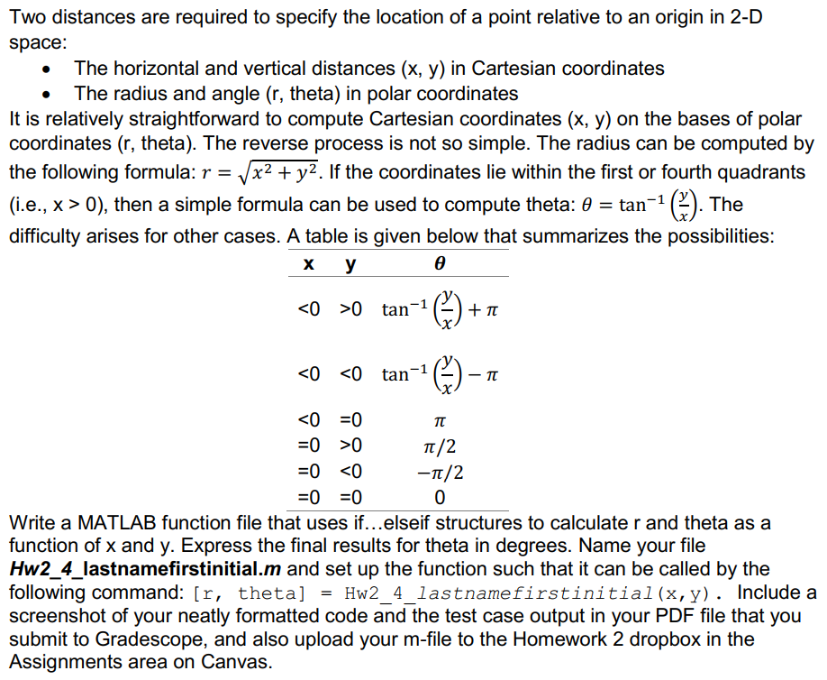 Solved Two Distances Are Required To Specify The Location Of 3071