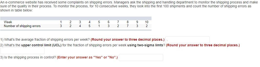 Solved An e-commerce website has received some complaints on | Chegg.com