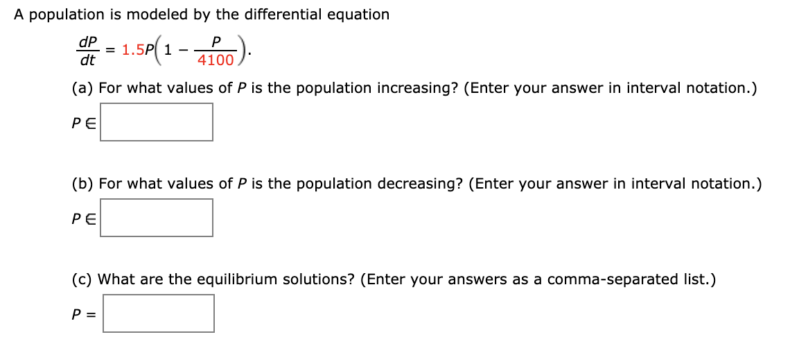 Solved A Population Is Modeled By The Differential Equation | Chegg.com