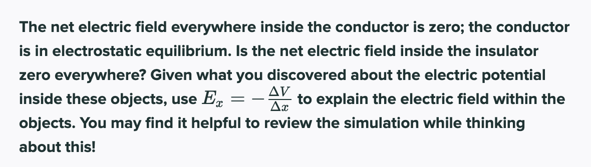 Solved The Net Electric Field Everywhere Inside The | Chegg.com