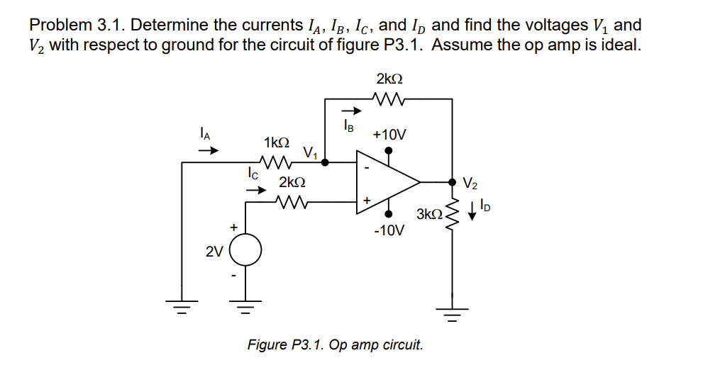 Solved Problem 3.4. Considering the circuit of figure P3.4, | Chegg.com