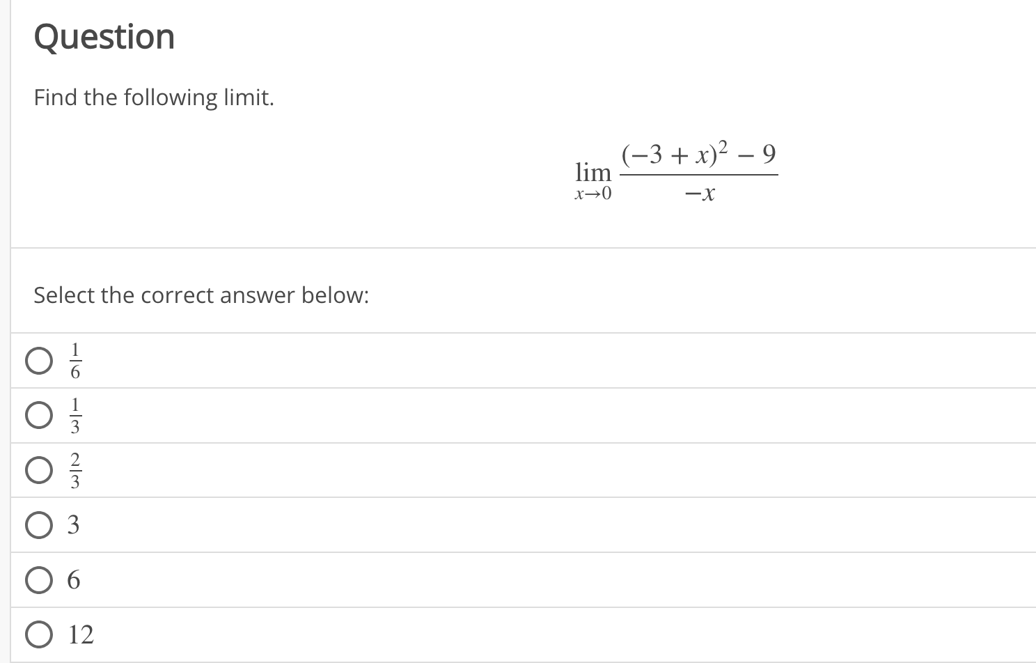 solved-find-the-following-limit-limx-0-x-3-x-2-9-select-chegg