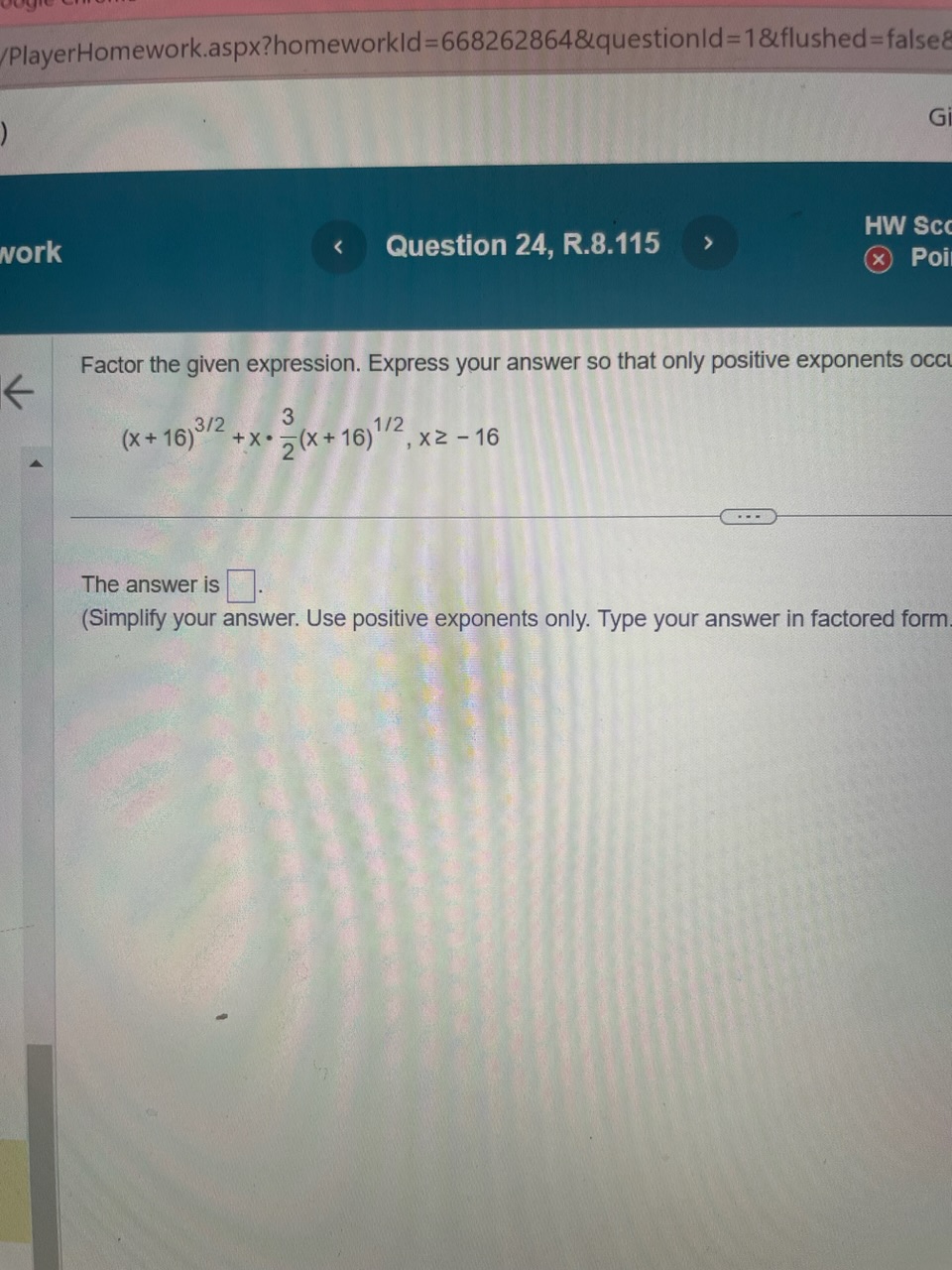 Solved Factor The Given Expression. Express Your Answer So | Chegg.com