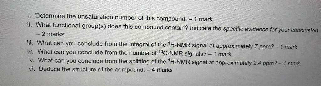 Solved A compound with molecular formula C10H14 displays the | Chegg.com