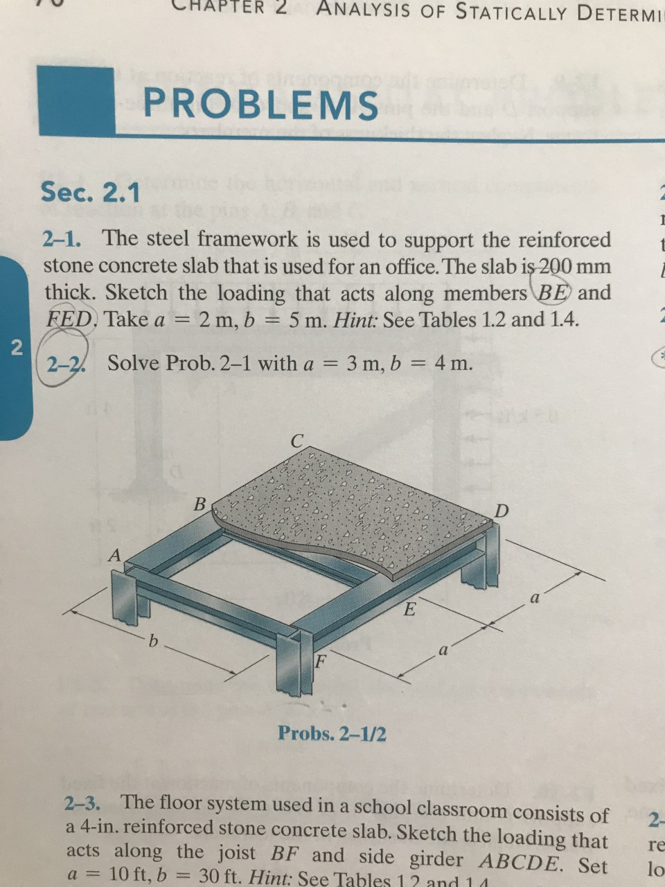 Solved: STATICALLY OF PROBLEMS ... 2 CHAPTER DETERMI ANALYSIS