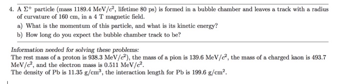 Solved Question for particle physics. Answers: | Chegg.com