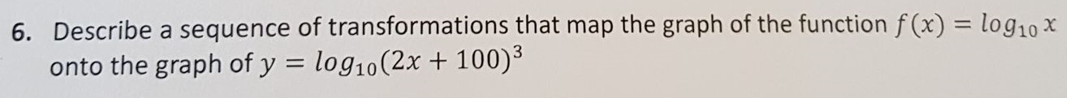 Solved 6. Describe a sequence of transformations that map | Chegg.com