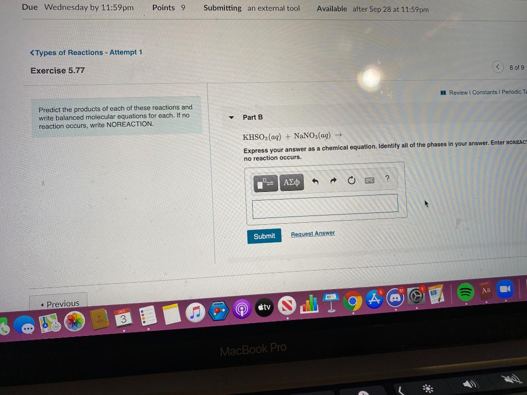 Solved Due Wednesday by 11:59pm Points 9 Submitting an | Chegg.com