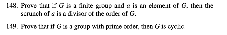 Solved 148. Prove that if G is a finite group and a is an | Chegg.com
