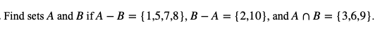 Solved Show That If A And B Are Sets, Then (An B)U(A N B) = | Chegg.com