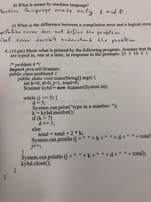 Solved d) What is meant by machine language? achine language | Chegg.com