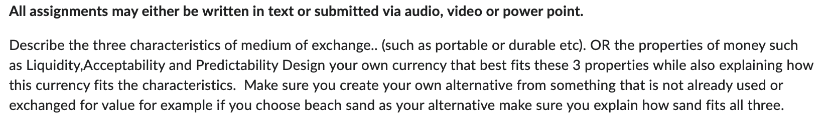 Solved All assignments may either be written in text or | Chegg.com