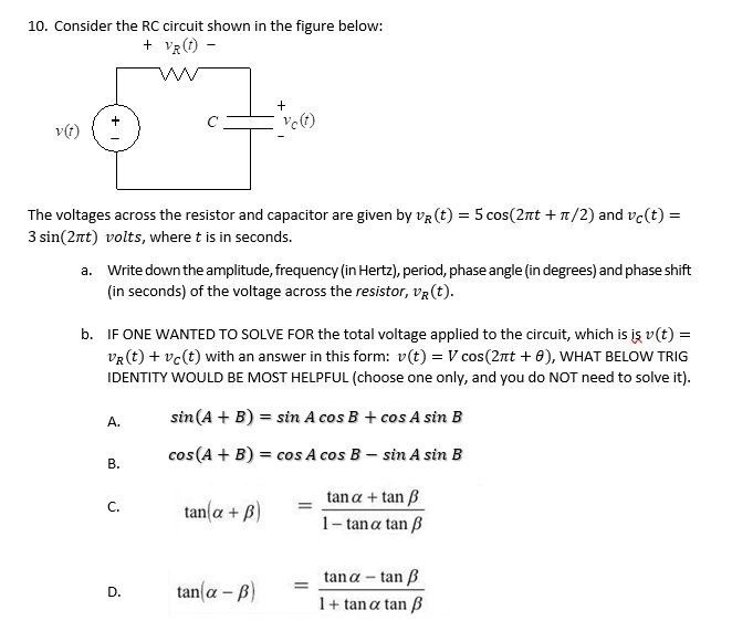 Solved 10. Consider the RC circuit shown in the figure | Chegg.com