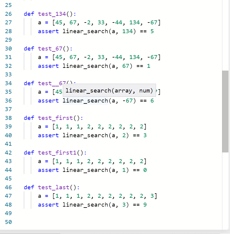 Solved Problem 1: Iterative Linear Search Write a function | Chegg.com