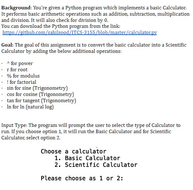 Solved Background: You're given a Python program which | Chegg.com