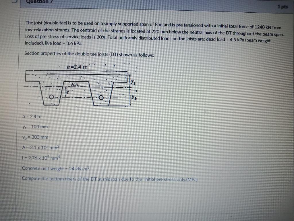 solved-question-1-pts-the-joist-double-tee-is-to-be-used-chegg