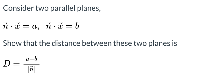 Solved Consider Two Parallel Planes N A A N A B S Chegg Com