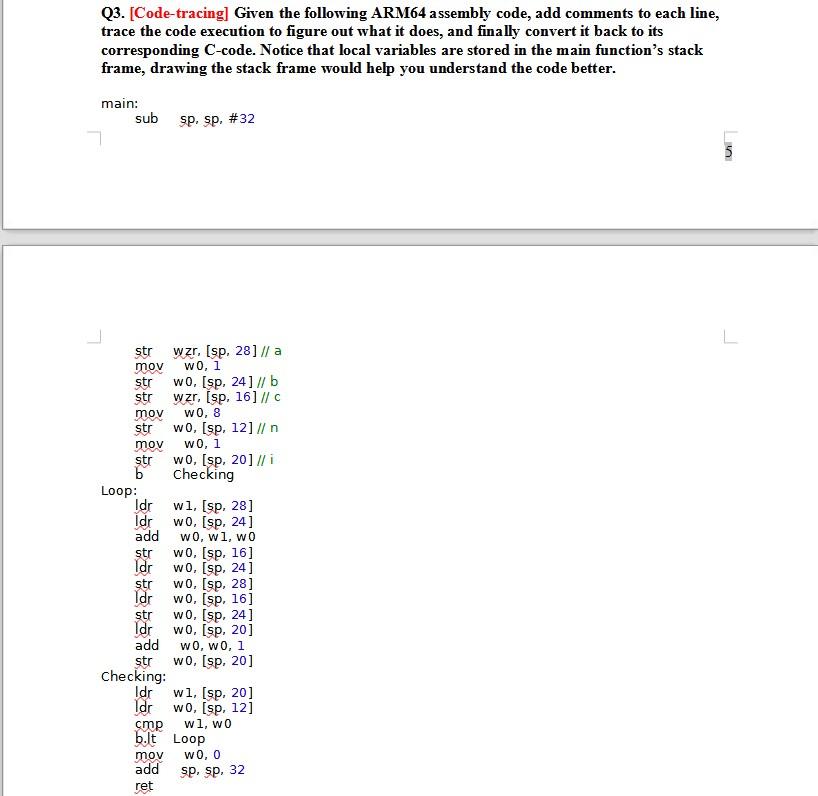 Solved In this assignment you are asked to tranlate C code | Chegg.com