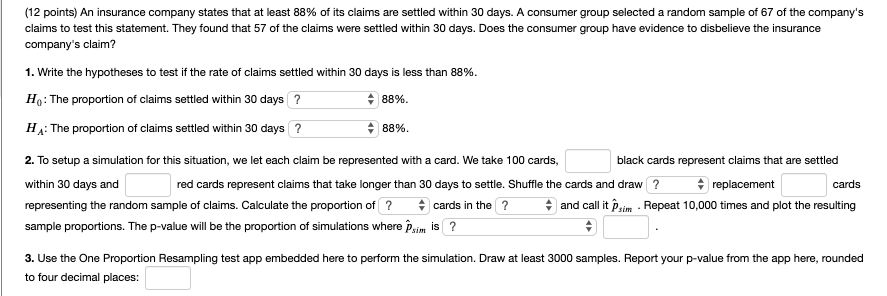 Solved (12 Points) An Insurance Company States That At Le Solved (12 Points) An Insurance Company States That At Le