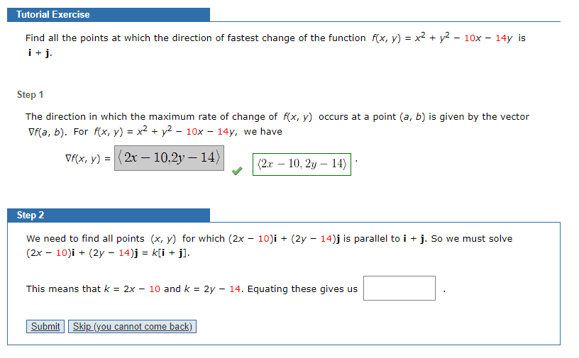 SOLVED: Tutorial Exercise Find All The Points At Which The Direction Of