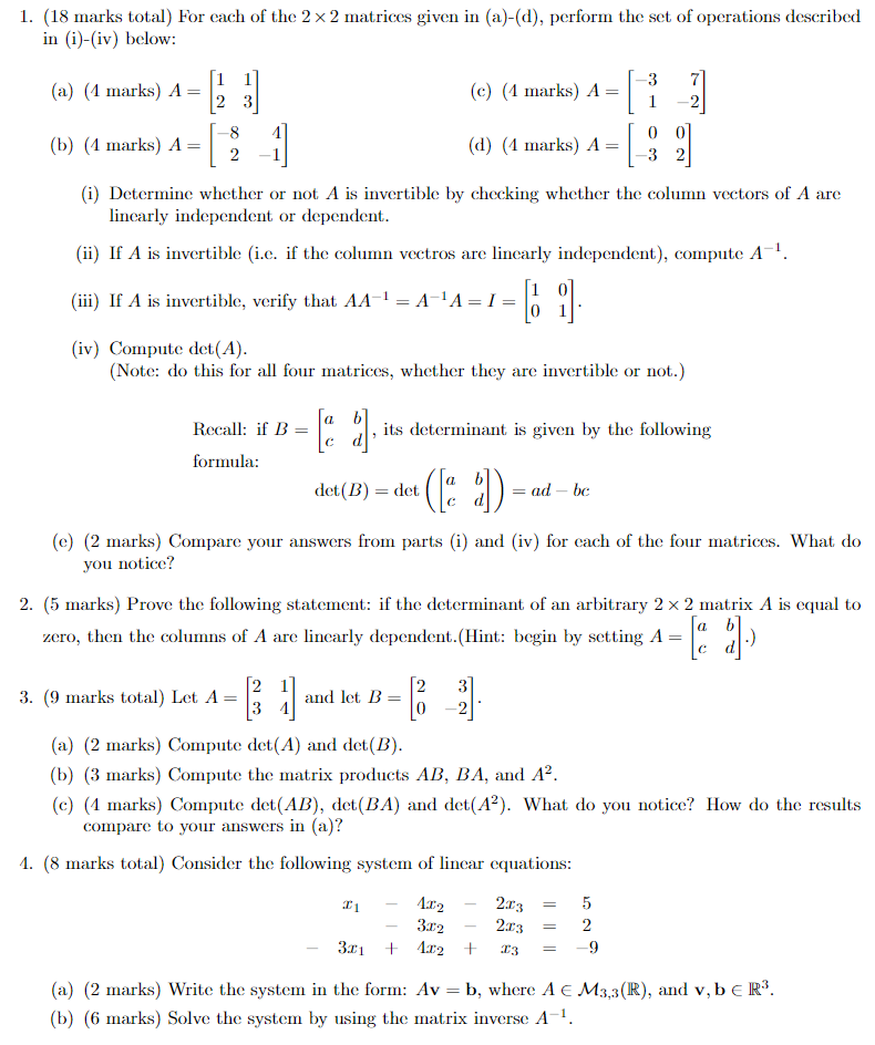 Solved Please answer question 4 (b) | Chegg.com