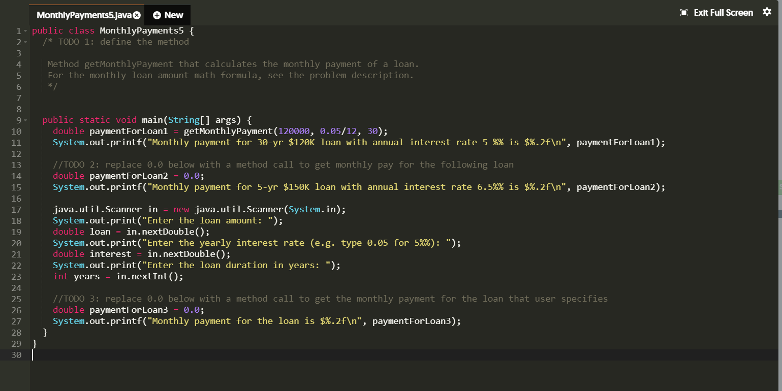 Solved Use the comments to change/fix the code ( Java | Chegg.com