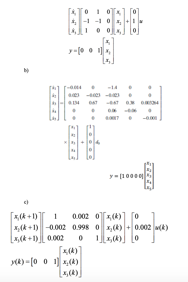 Solved Obtain a transfer-functions representation of the | Chegg.com