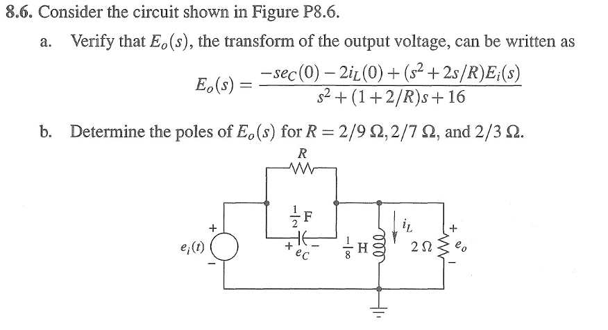 Solved Problem 5: Textbook Problem 8.6 (Part B Only): Using | Chegg.com