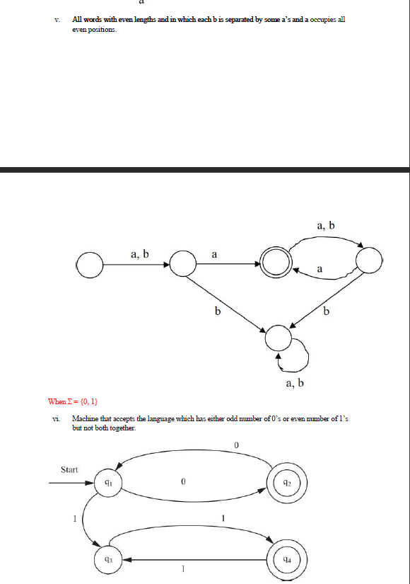 Solved Q1. Construct DFA's For Following When E= {a, B} I. | Chegg.com