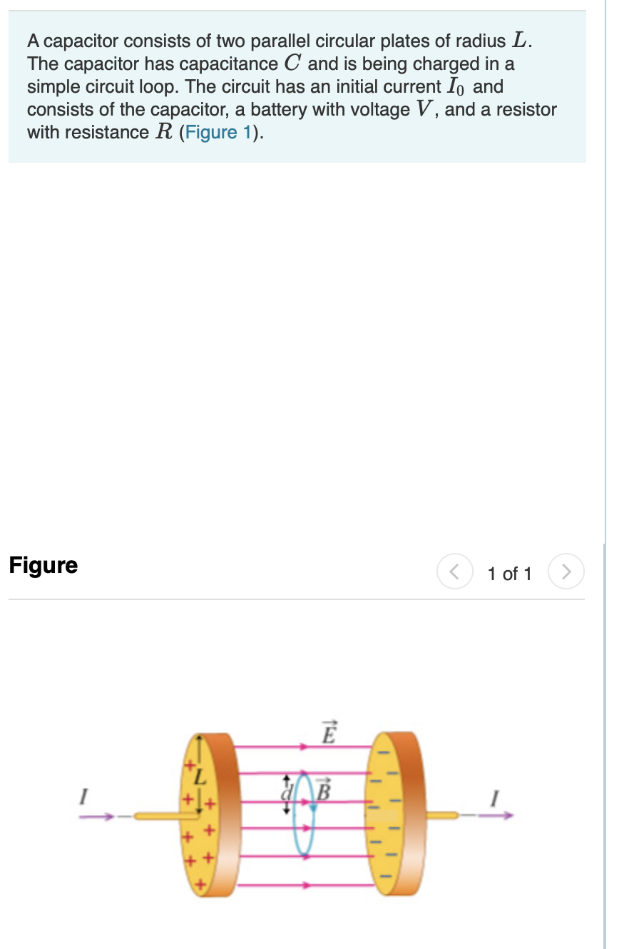 Solved A capacitor consists of two parallel circular plates