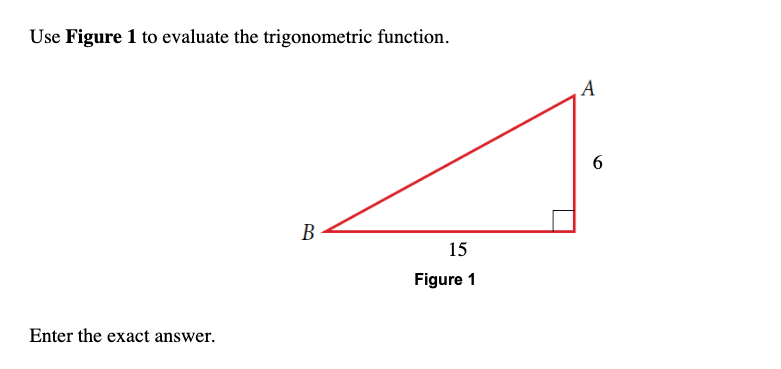 Solved Use Figure 1 To Evaluate The Trigonometric Function. | Chegg.com