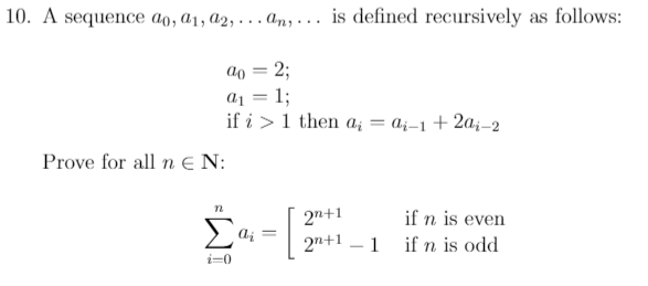 Solved A Sequence A0, A1, A2, . . . An, . . .is Defined 