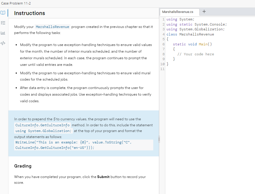 Instructions- Correct C# Programming used in | Chegg.com
