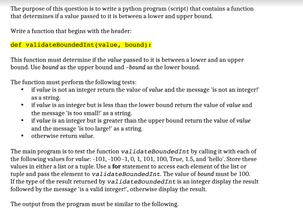 Solved The purpose of this question is to write a python | Chegg.com