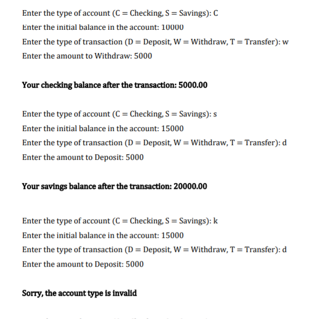 Solved Write a program to simulate a bank transaction. There | Chegg.com